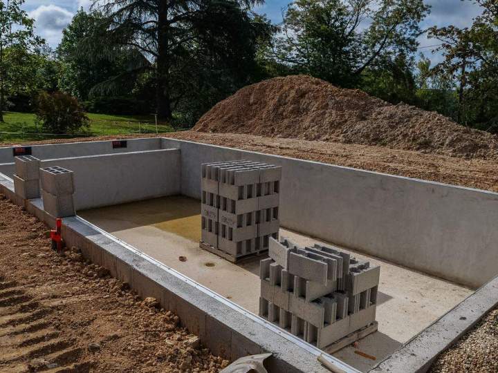 Construction de piscine traditionnelle La Châtre